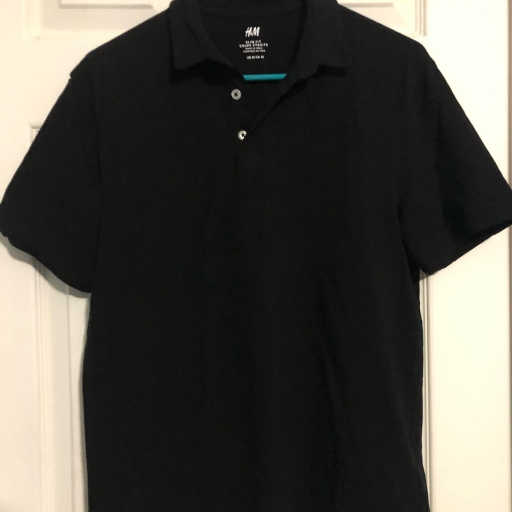Black H&M  Men’s polo Slim Fit